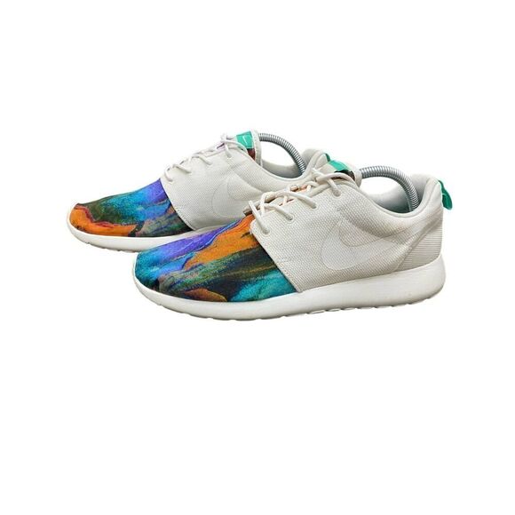 Nike Roshe One Print Tie Dye ‘Sail Menta’ Rare Colorway Men Size 9.5 AR1950-100 - Picture 1 of 7
